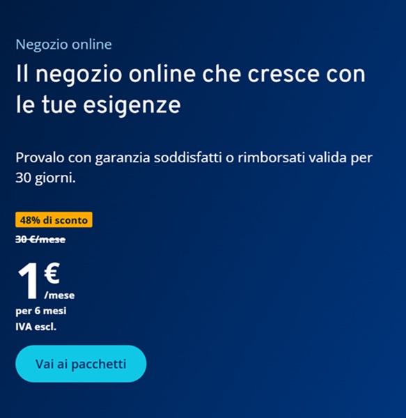 hosting ecommerce ionos offerta