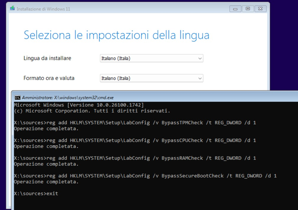 Installazione Windows 11 Hyper-V