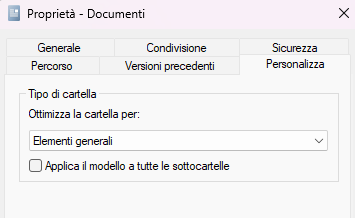 Personalizzazione cartelle Esplora file Windows 11