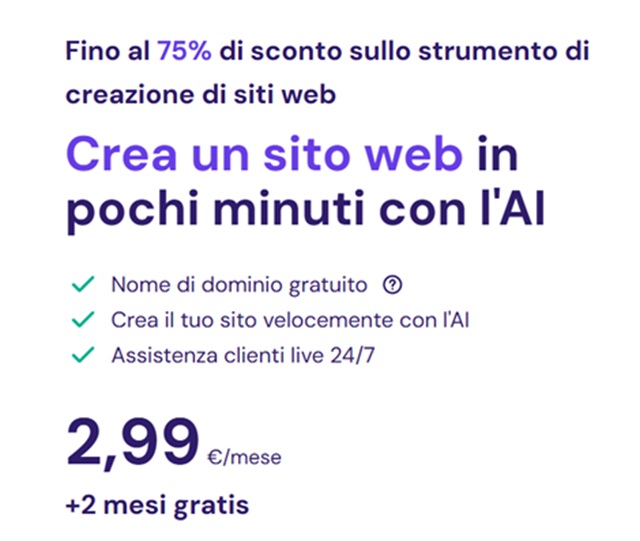 website builder ai offerta