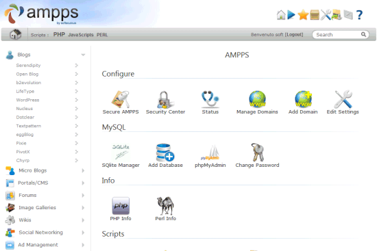 ampps to save php