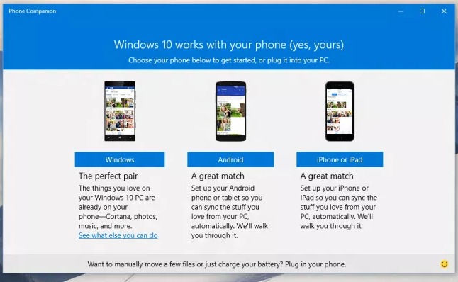 Collegare Windows 10 con Android ed Apple iOS