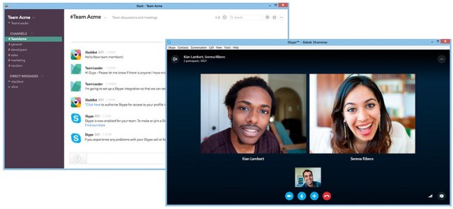 Skype integra le sue videochiamate con Slack
