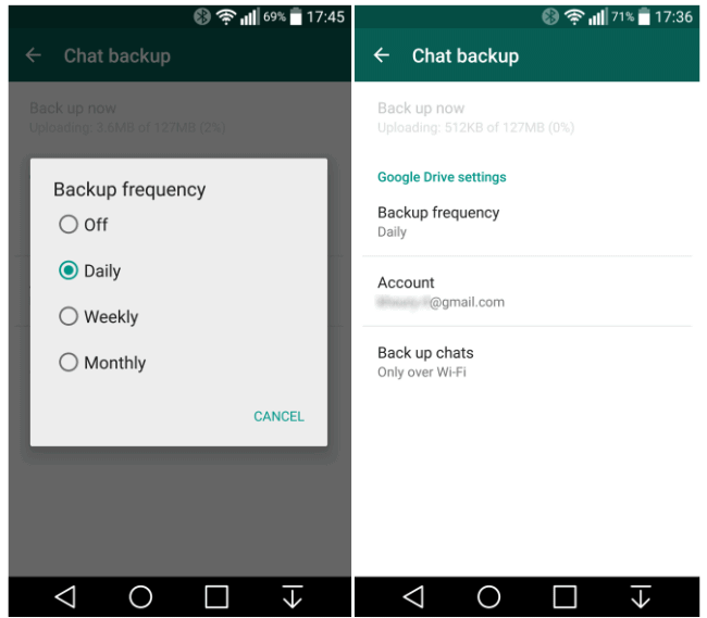 Backup WhatsApp ora supportato dall'app ufficiale